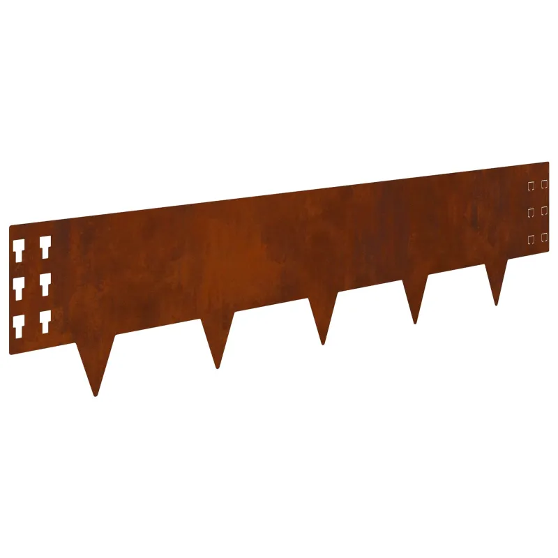 Vejo kraštas 20 pcs 100 x 25 cm Plienas Rūdijanti
