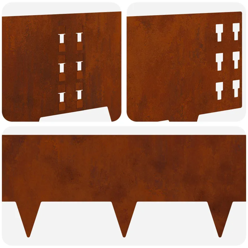 Vejo kraštas 30 pcs 100 x 25 cm Plienas Rūdijanti