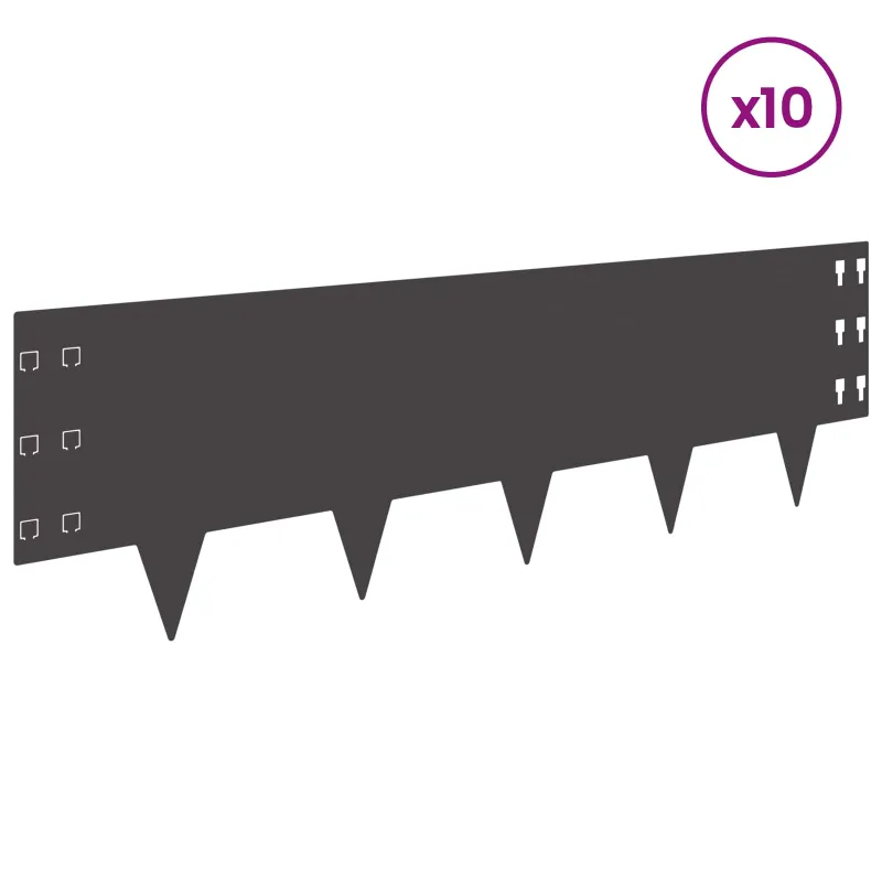 Vejo kraštas 10 pcs 100 x 30 cm Plienas Juoda