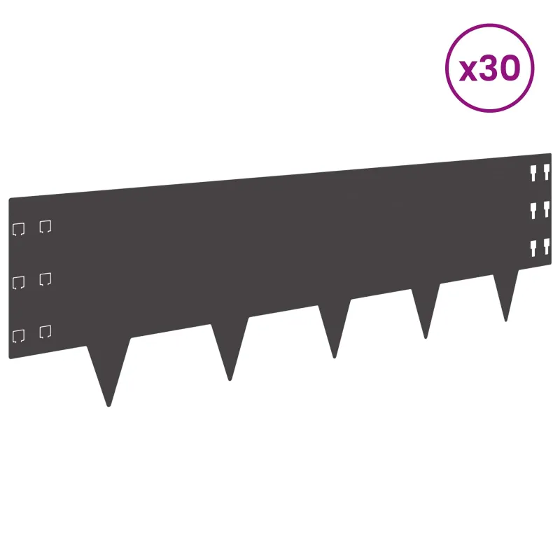 Vejo kraštas 30 pcs 100 x 30 cm Plienas Juoda