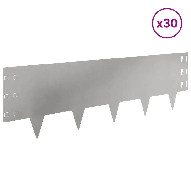 Vejo kraštas 30 pcs 100 x 30 cm Plienas Sidabrinė