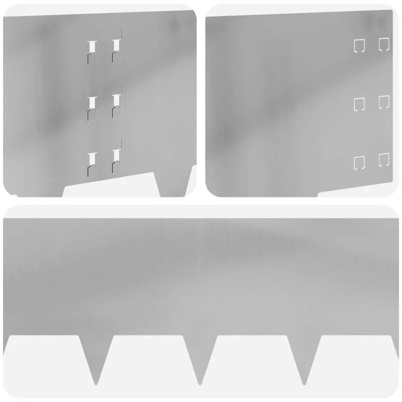 Vejo kraštas 20 pcs 100 x 30 cm Plienas Sidabrinė