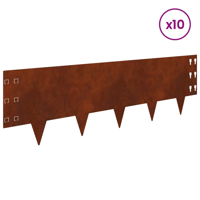 Vejo kraštas 10 pcs 100 x 30 cm Plienas Rūdijanti