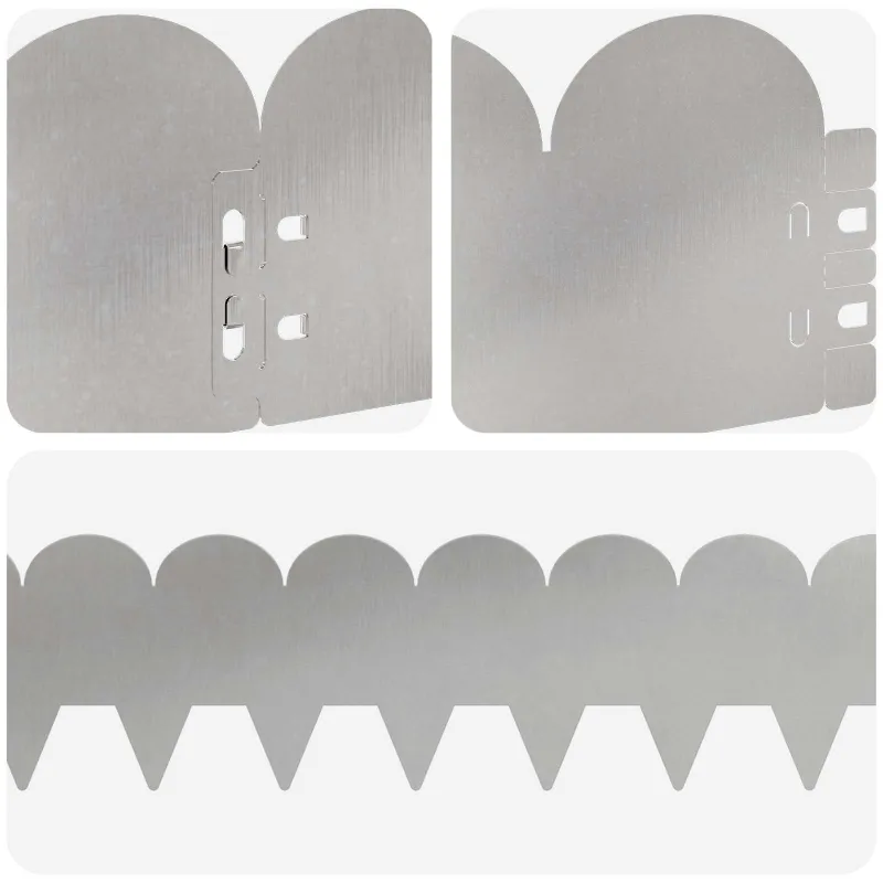 Vejo kraštas 30 pcs 103 x 15 cm Plienas Sidabrinė