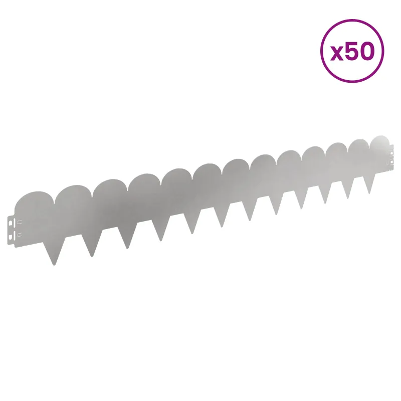 Vejo kraštas 50 pcs 103 x 15 cm Plienas Sidabrinė