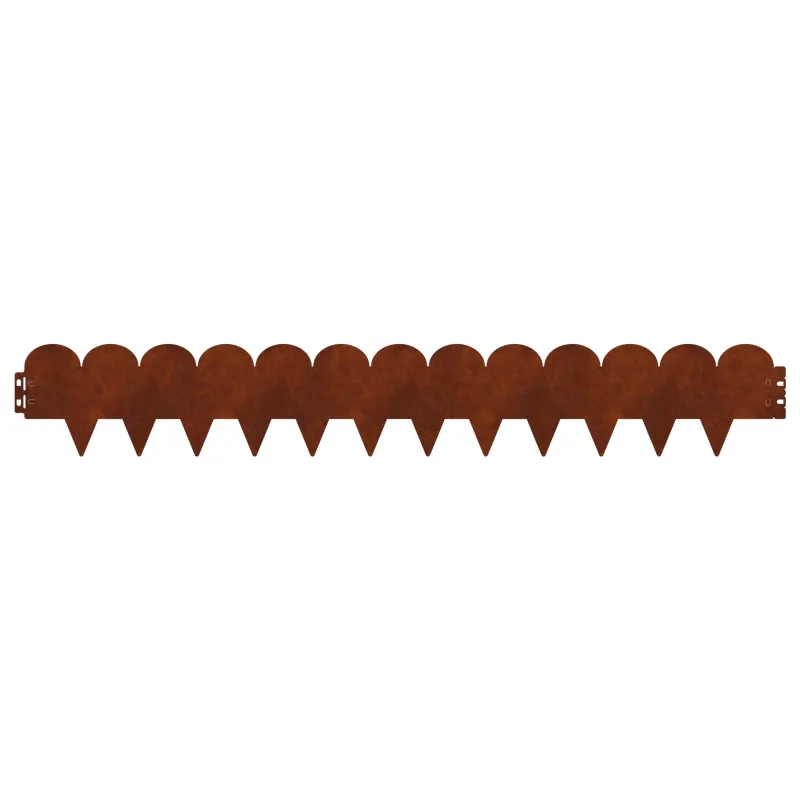Vejo kraštas 20 pcs 103 x 15 cm Plienas Rūdijanti
