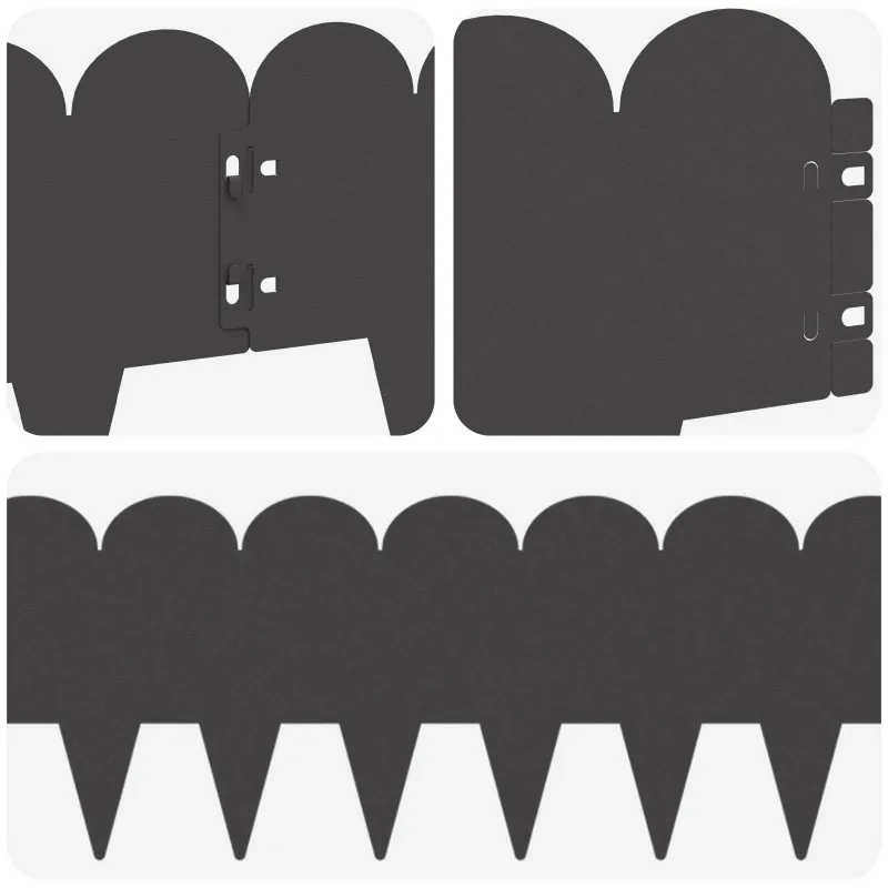 Vejo kraštas 30 pcs 103 x 20 cm Plienas Juoda