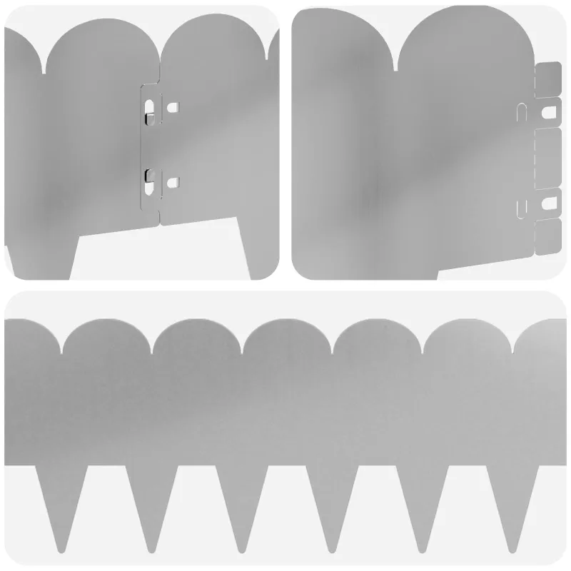 Vejo kraštas 10 pcs 103 x 20 cm Plienas Sidabrinė