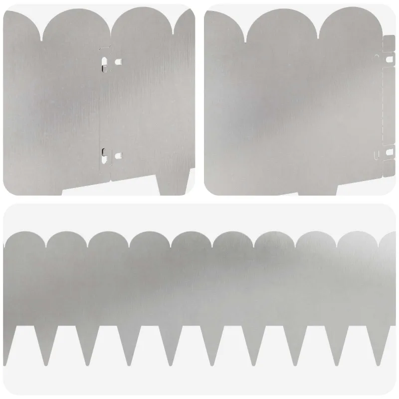 Vejo kraštas 30 pcs 103 x 25 cm Plienas Sidabrinė