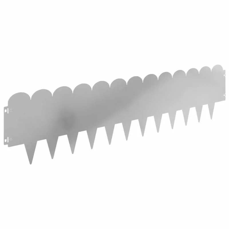 Vejo kraštas 10 pcs 103 x 25 cm Plienas Sidabrinė