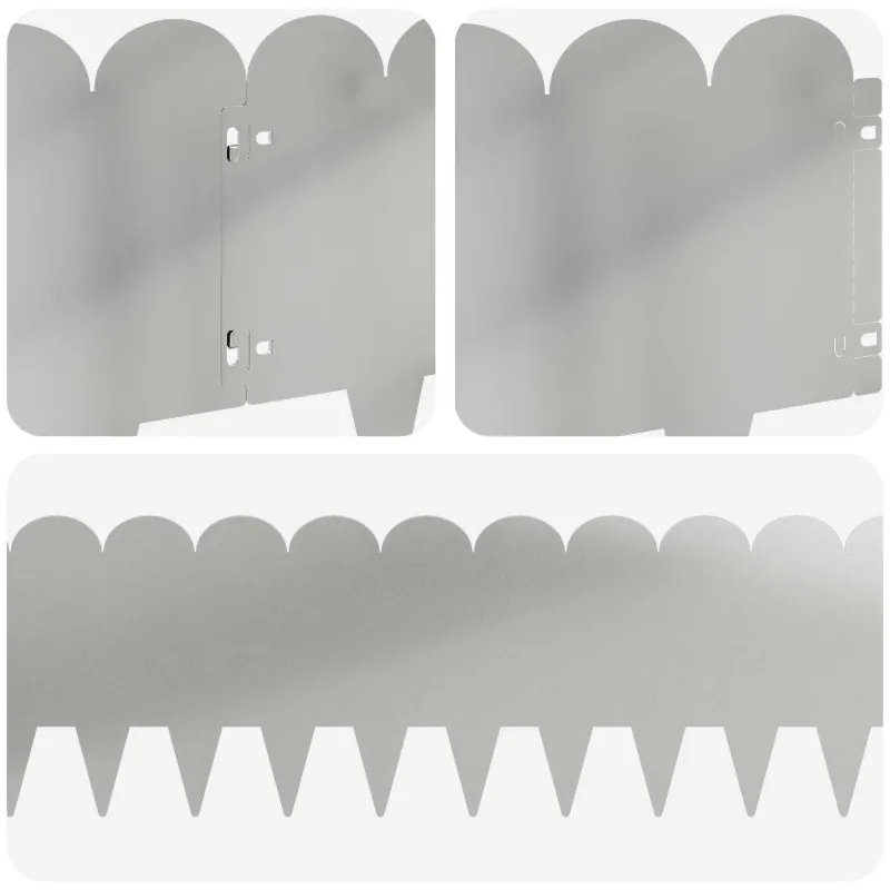 Vejo kraštas 10 pcs 103 x 25 cm Plienas Sidabrinė