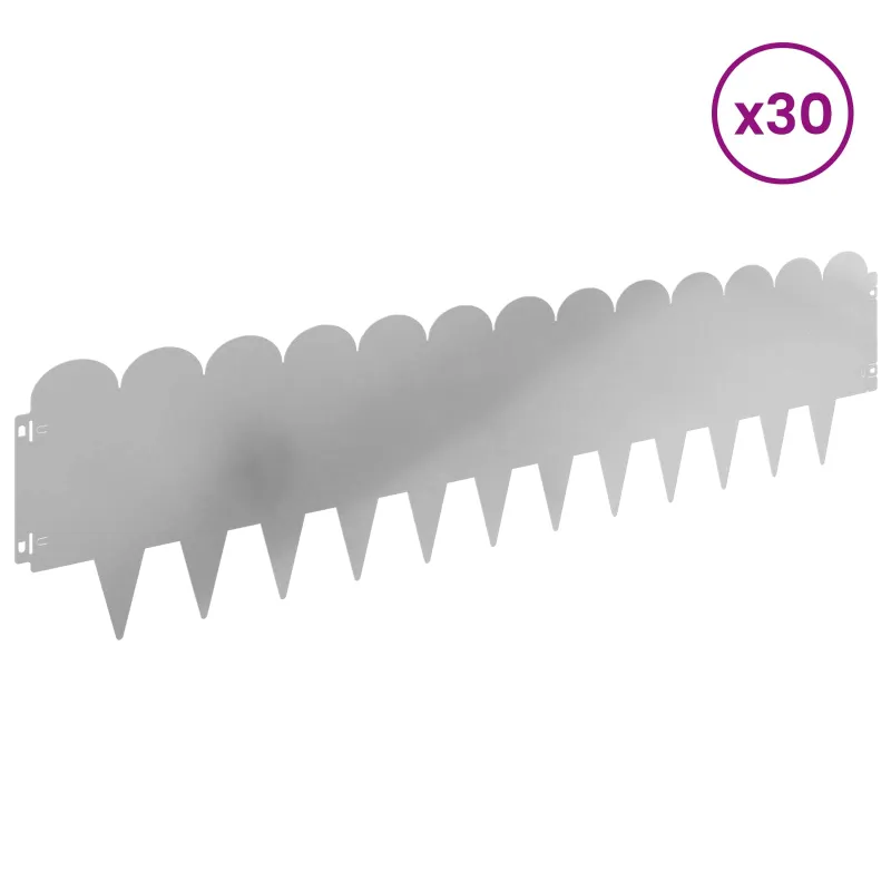 Vejo kraštas 30 pcs 103 x 25 cm Plienas Sidabrinė
