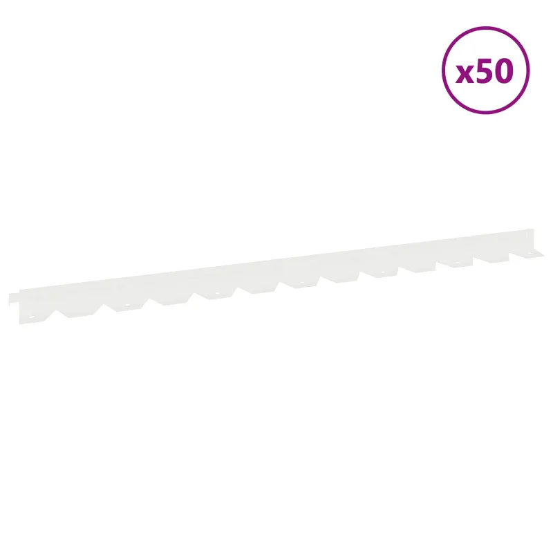 Vejo kraštas 50 pcs 102 x 4 x 4 cm Plienas Balta