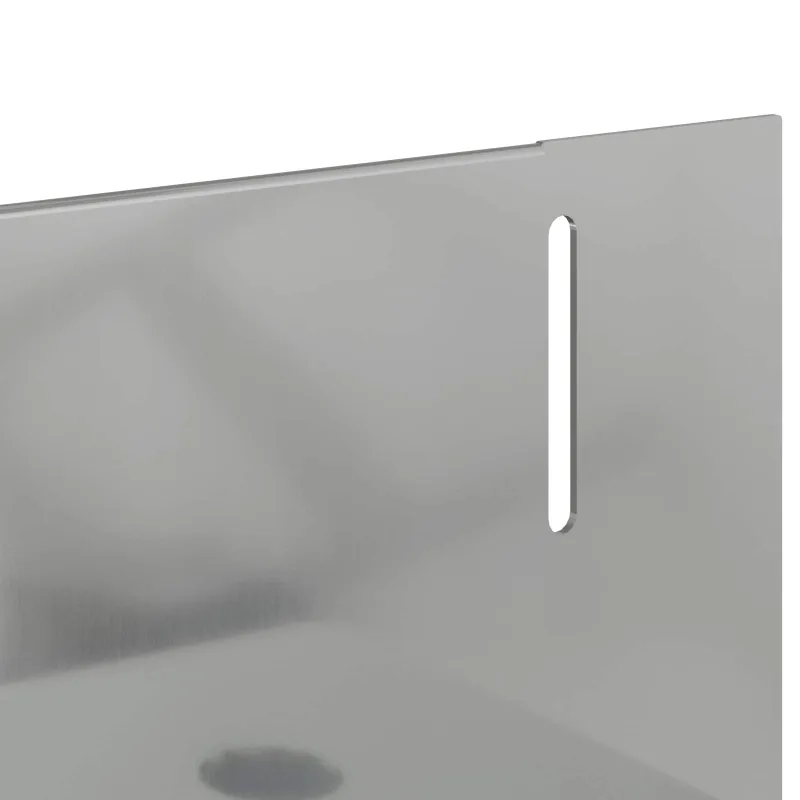 Vejo kraštas 30 pcs 102 x 4 x 4 cm Plienas Sidabrinė