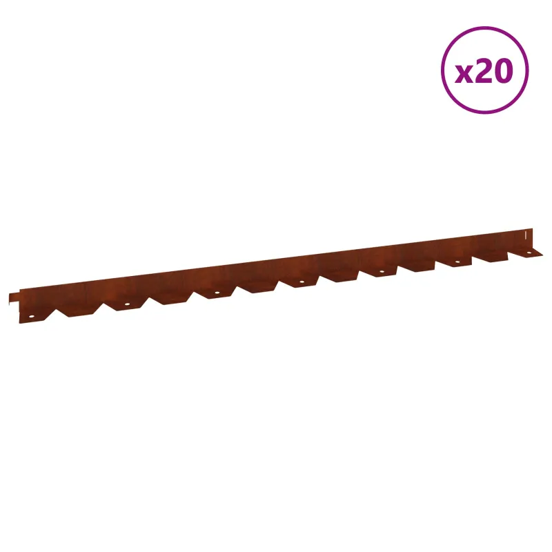 Vejo kraštas 20 pcs 102 x 4 x 4 cm Plienas Rūdijanti