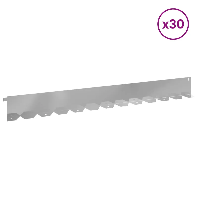 Vejo kraštas 30 pcs 102 x 10 x 4 cm Plienas Sidabrinė