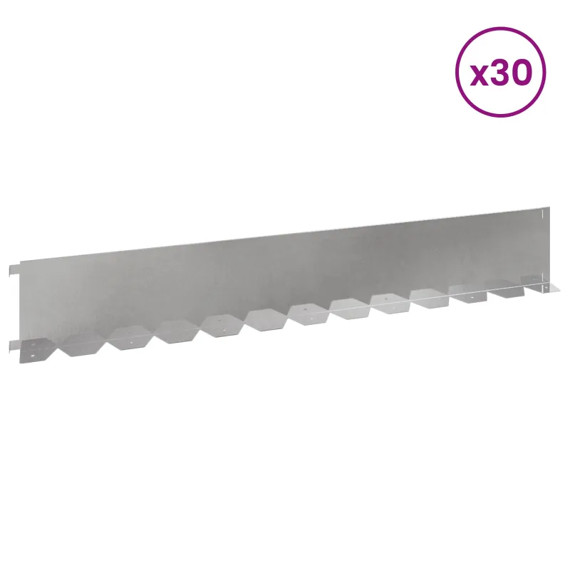 Vejo kraštas 30 pcs 102 x 15 x 4 cm Plienas Sidabrinė