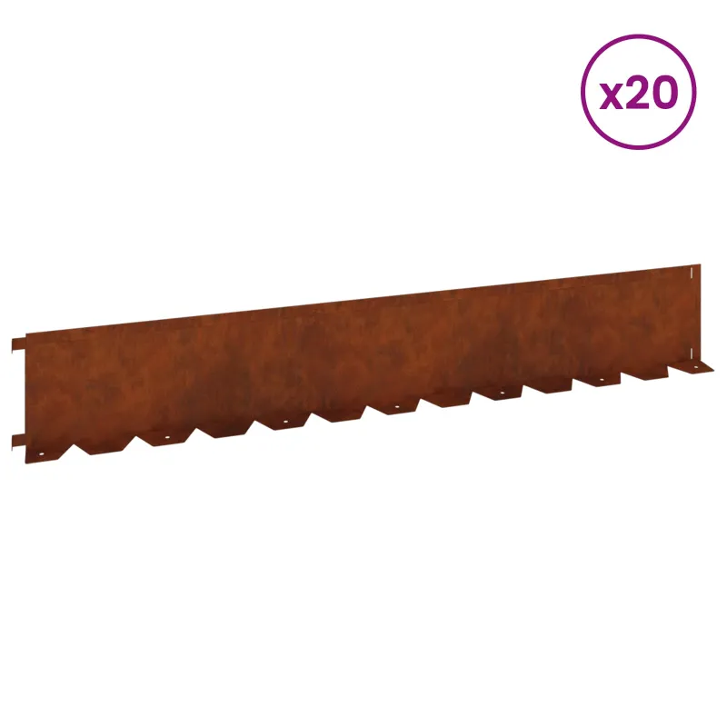 Vejo kraštas 20 pcs 102 x 15 x 4 cm Plienas Rūdijanti