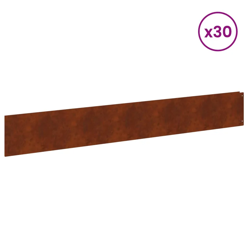 Vejo kraštas 30 pcs 100 x 15 cm Plienas Rūdijanti