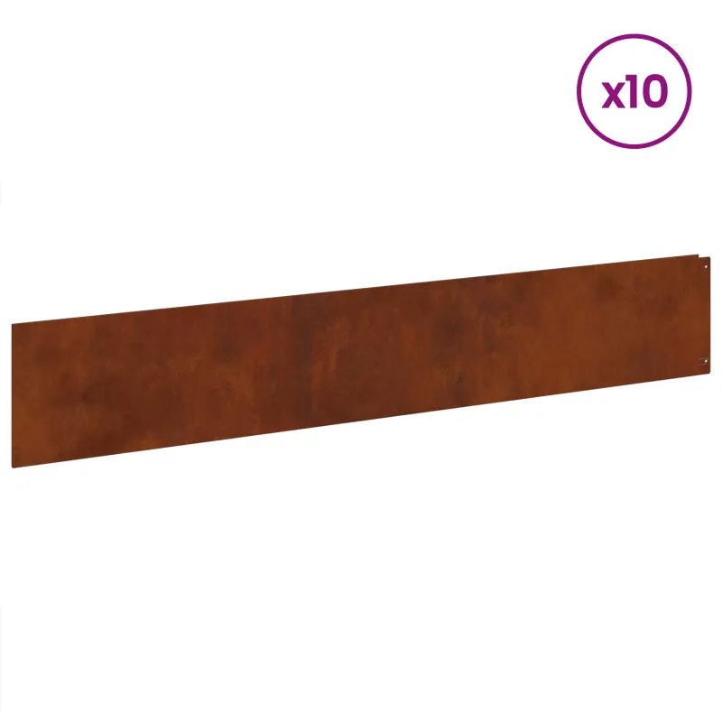 Vejo kraštas 10 pcs 100 x 18 cm Plienas Rūdijanti