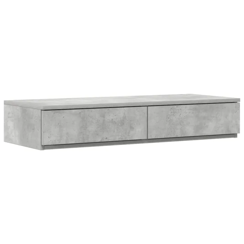 Lovos stalčiai su stalčių Betono pilka 90 x 36,5 x 16,5 cm