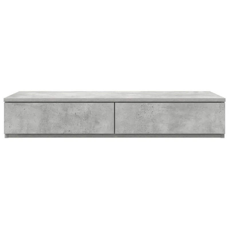 Lovos stalčiai su stalčių Betono pilka 90 x 36,5 x 16,5 cm