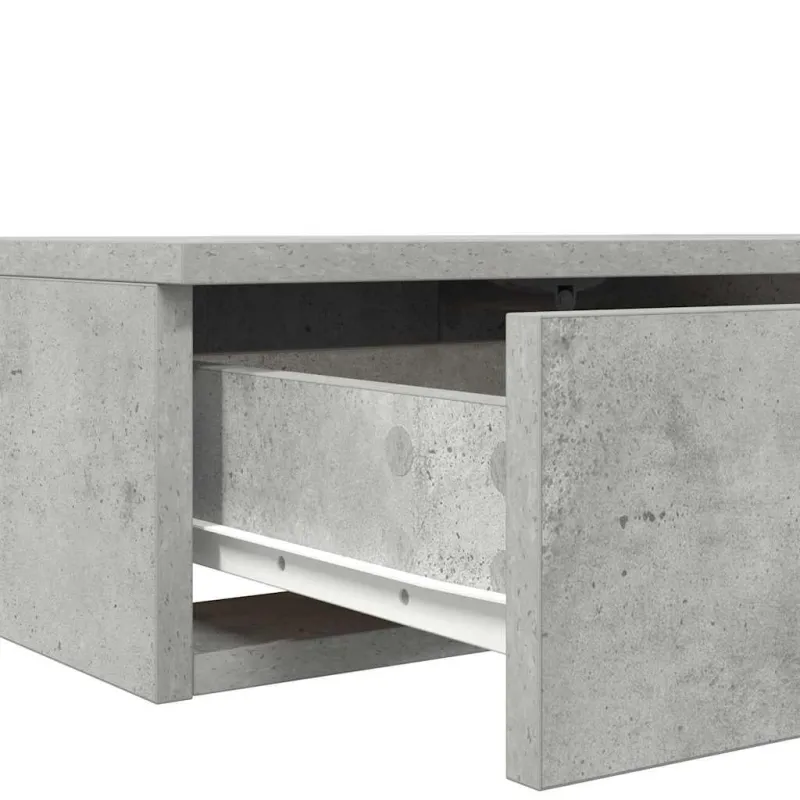 Lovos stalčiai su stalčių Betono pilka 90 x 36,5 x 16,5 cm