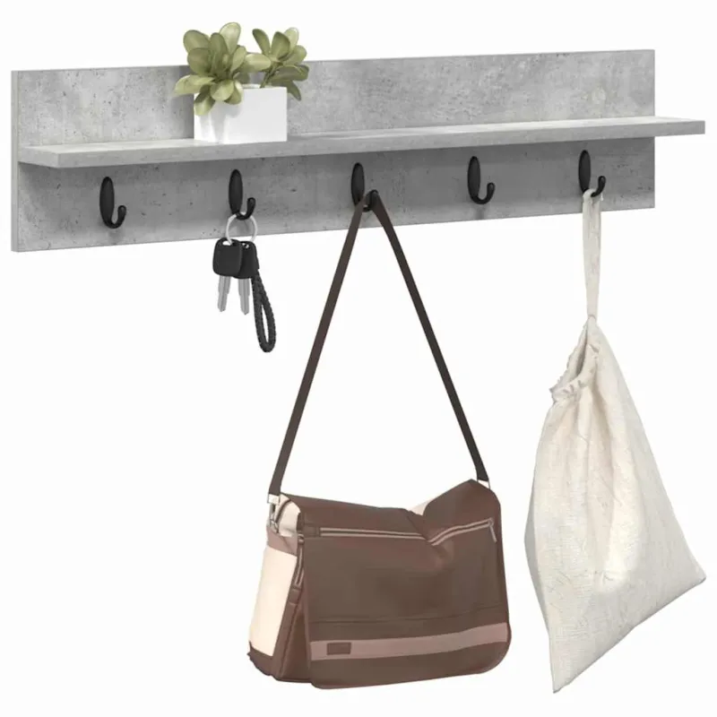 Prikabinamas paltas su saugykla Betono pilka 80 x 10,5 x 18 cm