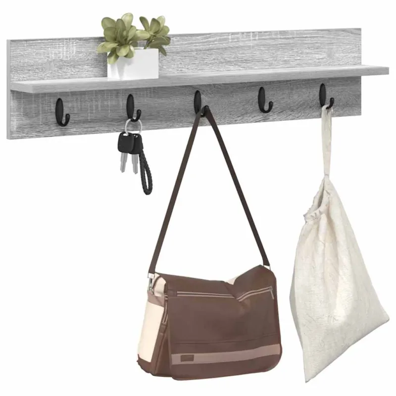 Prikabinamas paltas su saugykla Pilkas Sonoma 80 x 10,5 x 18 cm