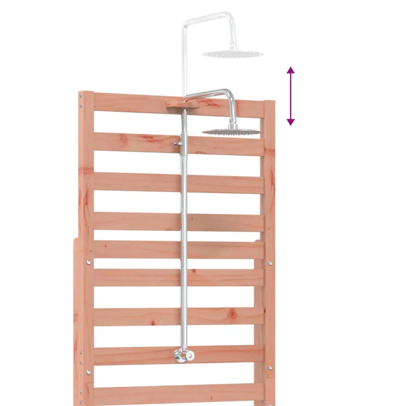 Lauko dušas 225 cm Kietosios maumedžio ir nerūdijančio plieno