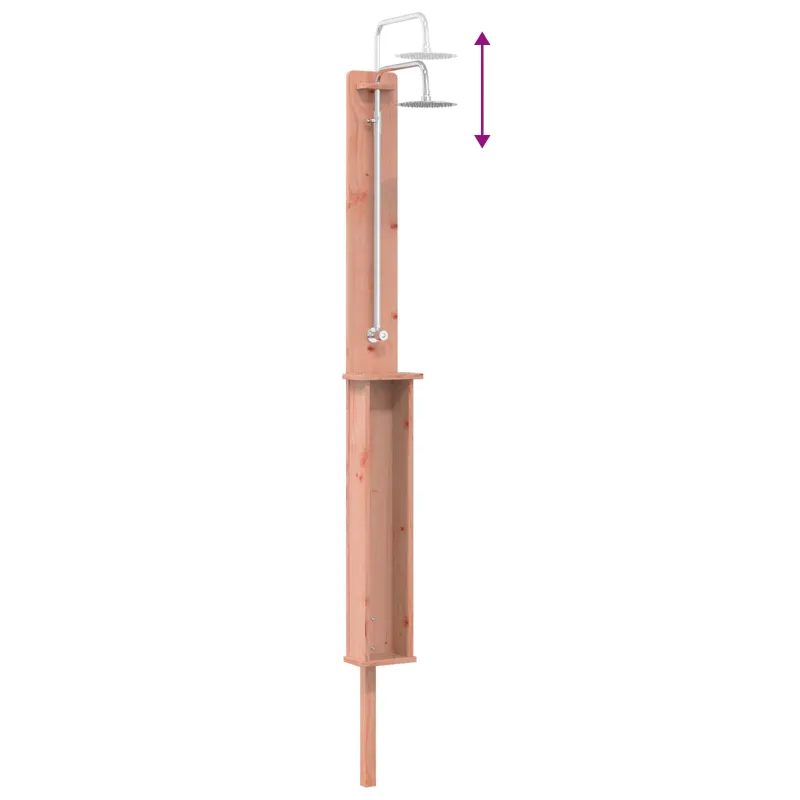 Lauko dušas 246 cm Kietosios maumedžio ir nerūdijančio plieno