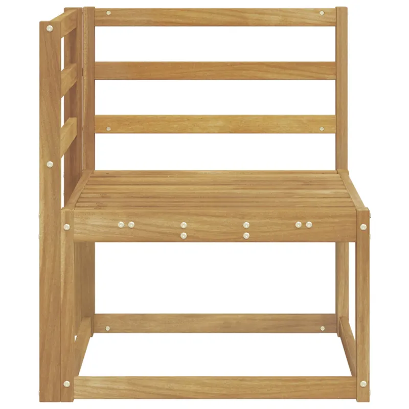 Lauko kampinė sofa Kietos akacijos mediena Balta