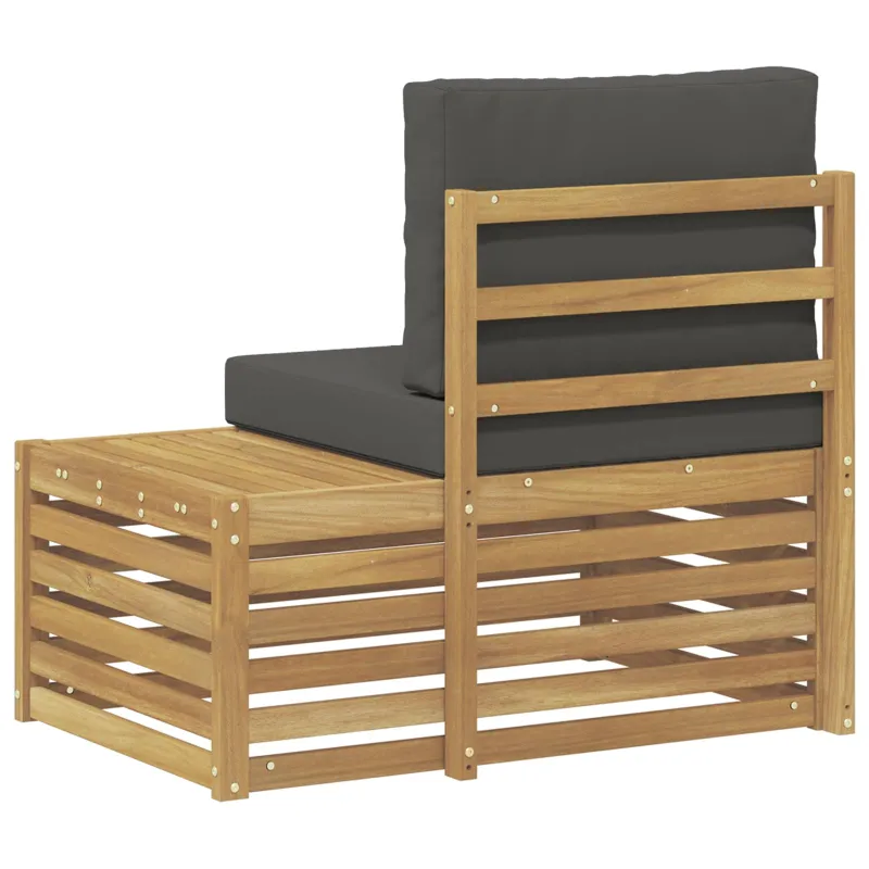 Lauko galinė sofa Balta 91 x 63 x 73 cm Kietos akacijos mediena