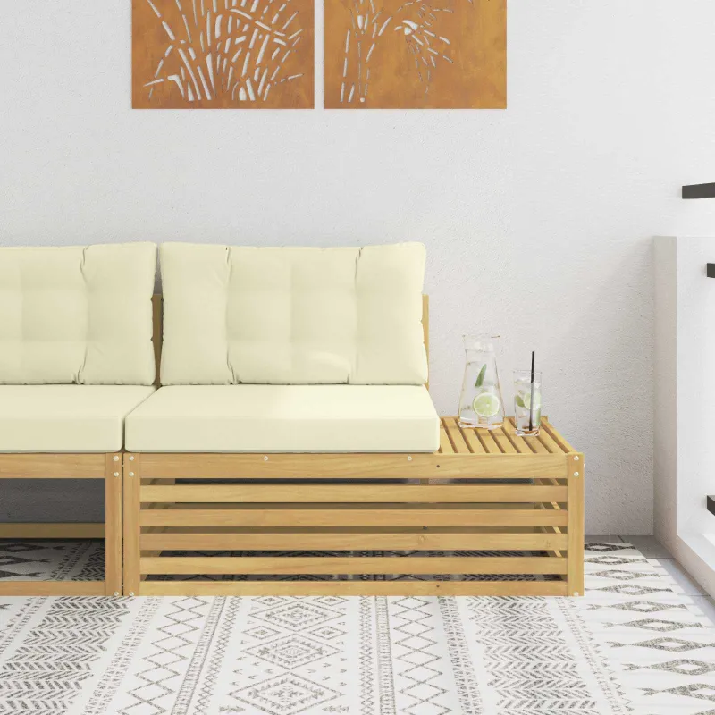 Lauko galinė sofa su pagalve Balta 115 x 83 x 73 cm