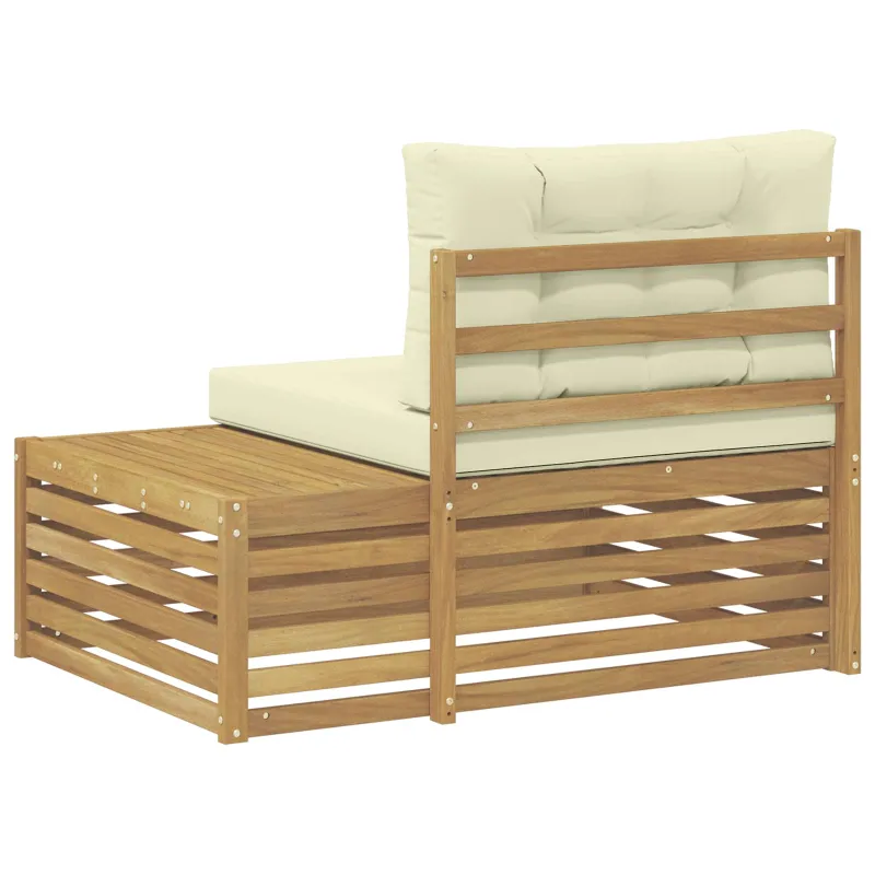 Lauko galinė sofa su pagalve Balta 115 x 83 x 73 cm