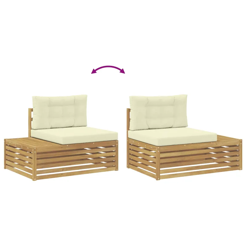 Lauko galinė sofa su pagalve Balta 115 x 83 x 73 cm