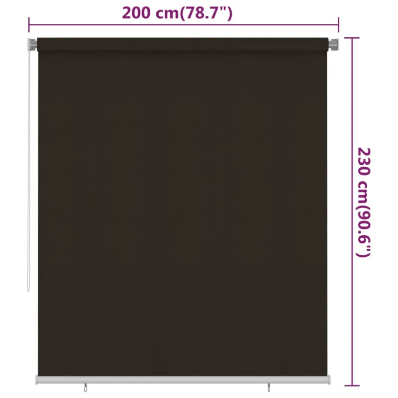 Lauko roletas, rudos spalvos, 200x230cm, HDPE