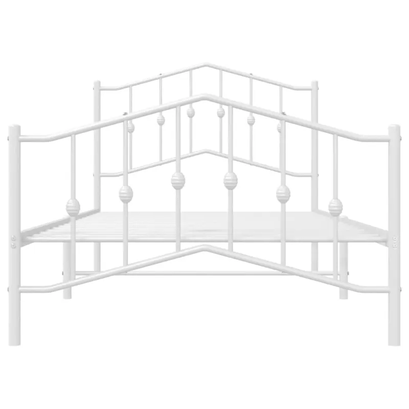 Lovos rėmas su galvūgaliu/kojūgaliu, baltas, 100x190cm, metalas