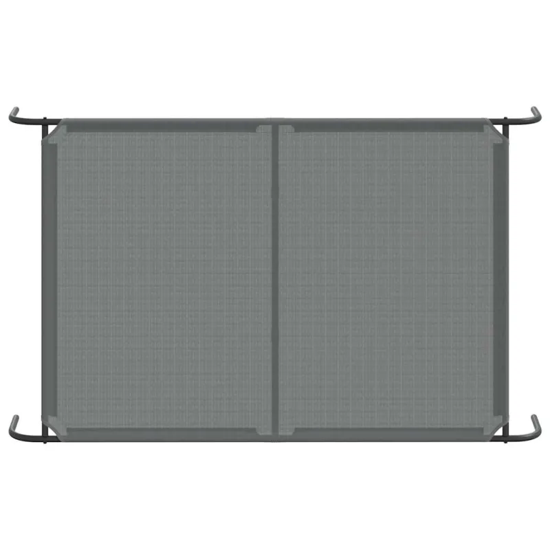 paaukštinta šunų lova, pilka 150x90x20 cm tekstilės ir plieno