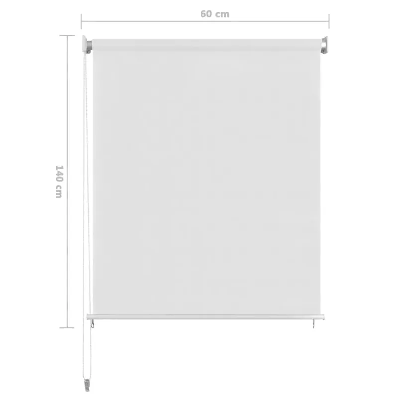 Lauko roletas, baltos spalvos, 60x140cm, HDPE