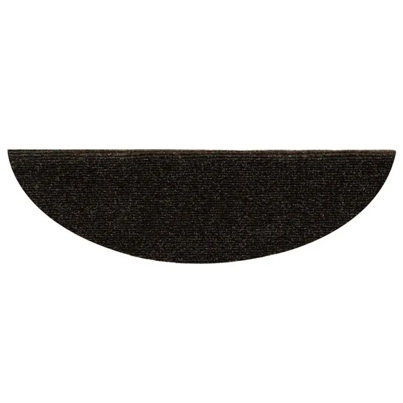 Laiptų kilimėliai, lipnūs, 10 vnt., 56x17x3 cm, tamsiai rudi, pusapvaliai