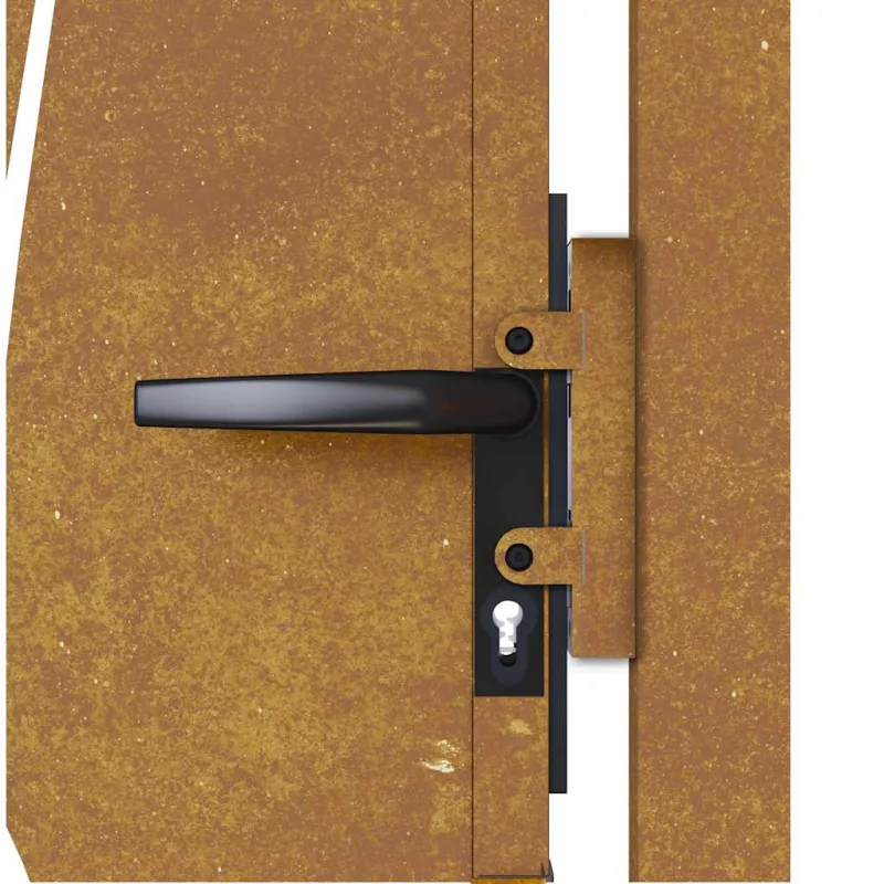 Sodo vartai, 100x175 cm, Corten plienas, žolės raštas