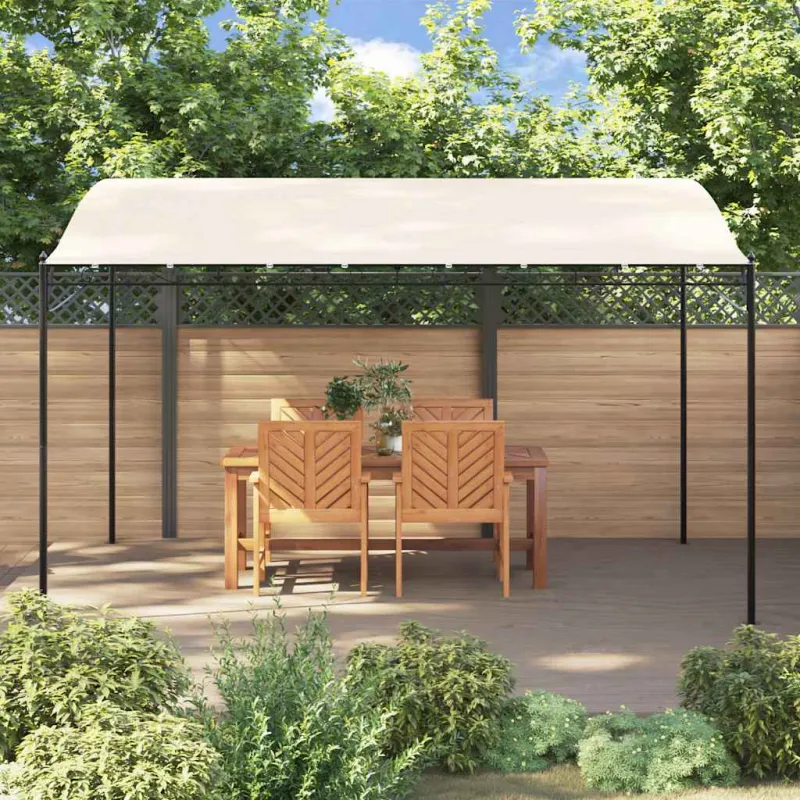 Stoginė, kreminės spalvos, 4x3m, audinys ir plienas, 180g/m²