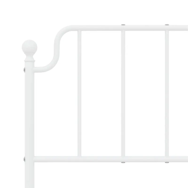 Lovos rėmas su galvūgaliu/kojūgaliu, baltas, 135x190cm, metalas