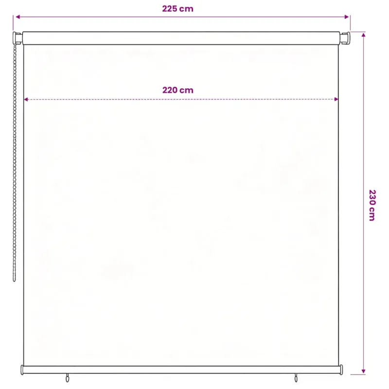 Lauko roletas, mėlynos spalvos, 240x230cm, HDPE
