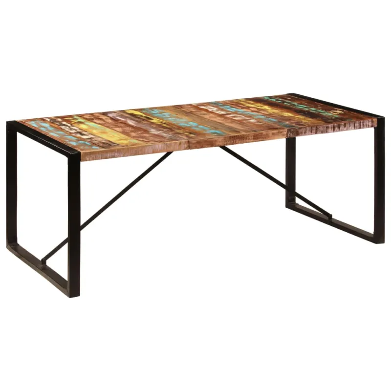 Valgomojo stalas, 200x100x75cm, perdirbtos medienos masyvas