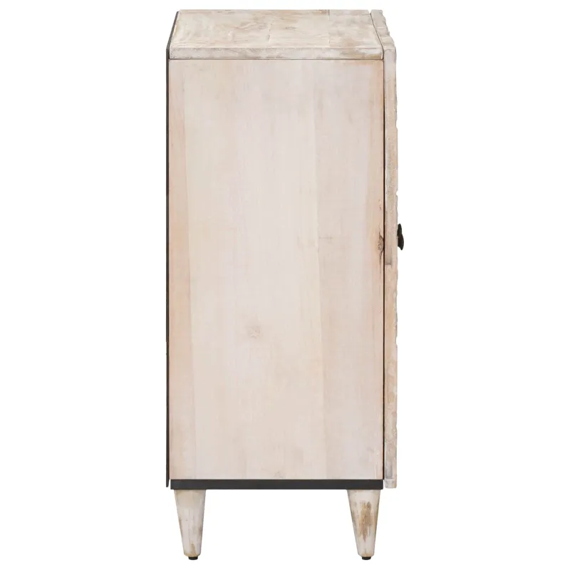 Sandėliavimo komodas Balta 60 x 33,5 x 75 cm Kietas mango medis