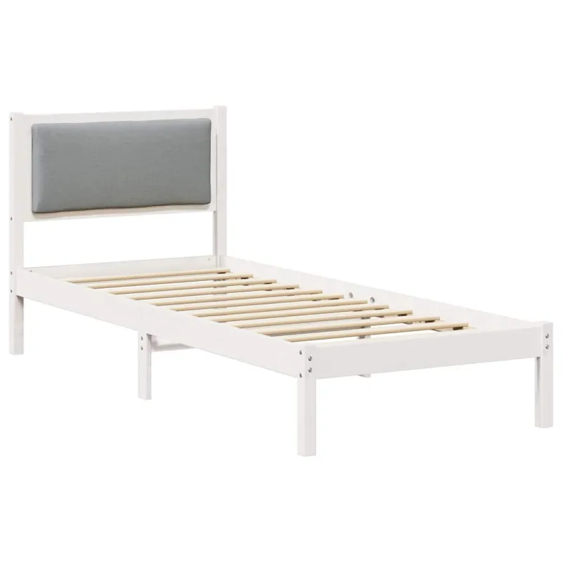 Lovos rėmas Šviesiai pilka 80 x 190 cm Kietos pušies mediena