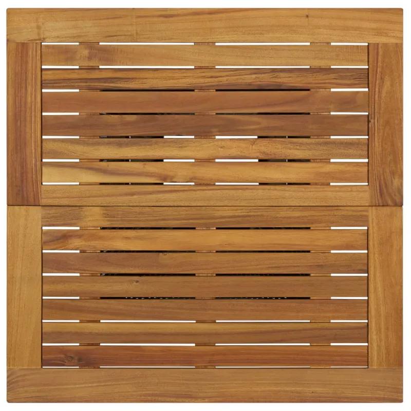 Baro staliukas, juodas, 80x80x110cm, poliratanas ir akacija