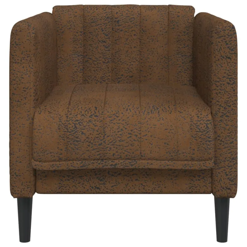 Sofa kėdė, rudos spalvos, dirbtinė versta oda